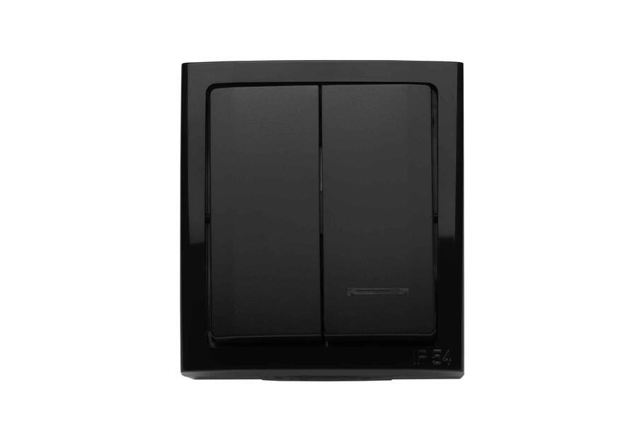 Zdjęcie: Łącznik podwójny Bravo świecznikowy z podświetleniem natynkowy czarny POLMARK