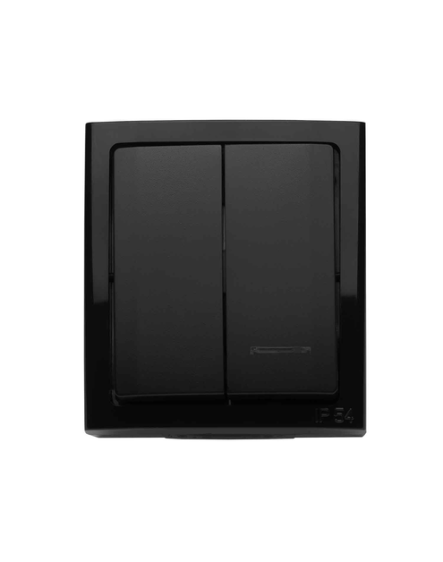 Zdjęcie: Łącznik podwójny Bravo świecznikowy z podświetleniem natynkowy czarny POLMARK