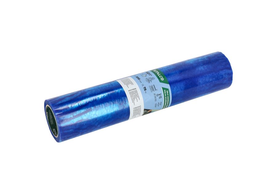 Zdjęcie: Folia ochronna samoprzylepna niebieska 500 mm x 75 m STALCO