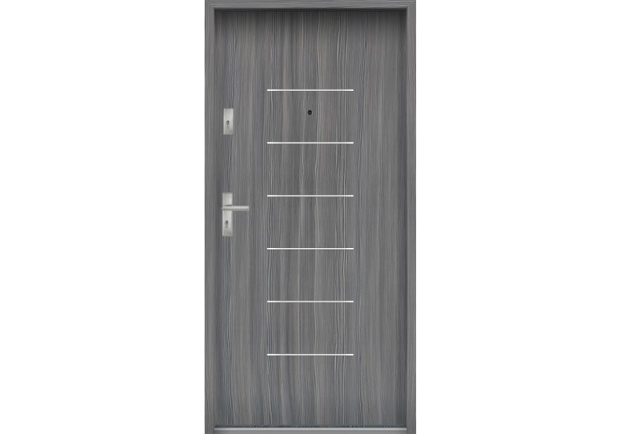 Zdjęcie: Drzwi wejściowe do mieszkań Bastion A-39 Mokka 80 cm (NW) prawe ODO KR CENTER