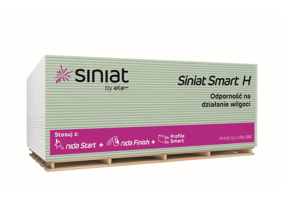 Zdjęcie: Płyta Siniat Smart H 1200x12,5x2000 SINIAT