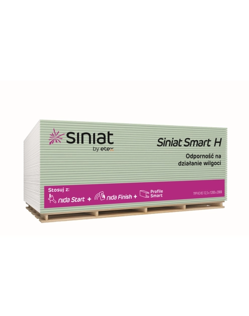 Zdjęcie: Płyta Siniat Smart H 1200x12,5x2000 SINIAT