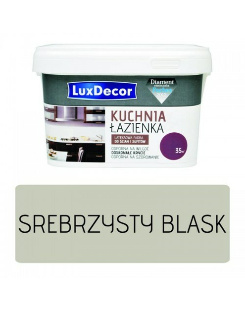 Zdjęcie: Farba Kuchnia i Łazienka srebrzysty blask 2,5 L LUXDECOR