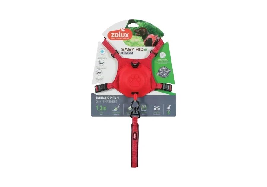 Zdjęcie: Szelki dla psa ze smyczą automatyczną Easyride S 33-49 cm ZOLUX