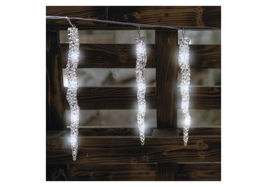 Zdjęcie: Girlanda 60 LED 12x sopel 33 do 39 cm 3,6 m, zimna biel, IP44 EMOS