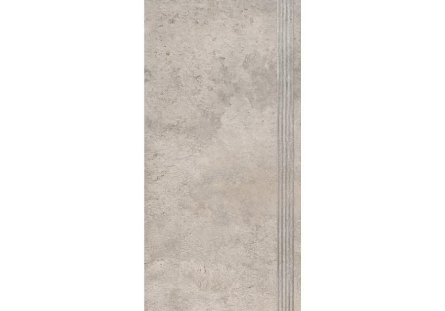 Zdjęcie: Gres szkliwony stopnica Forum 30x60 cm jasnoszary STARGRES