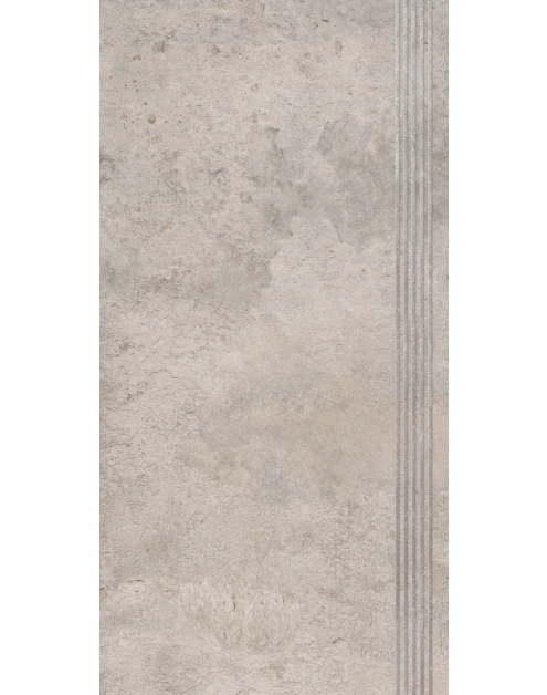 Zdjęcie: Gres szkliwony stopnica Forum 30x60 cm jasnoszary STARGRES