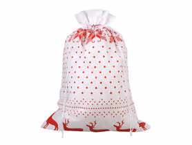 Worek prezentowy sweterek biały 70x50 cm TIN TOURS