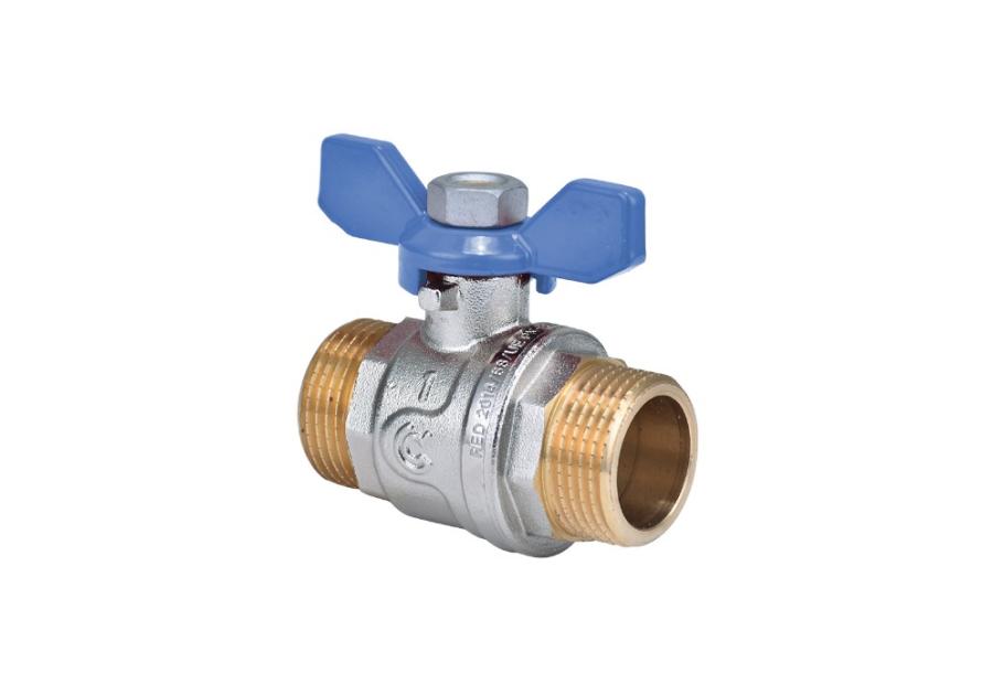 Zdjęcie: Zawór kulowy z/z 1/2" z motylkiem niebieskim CALIDO