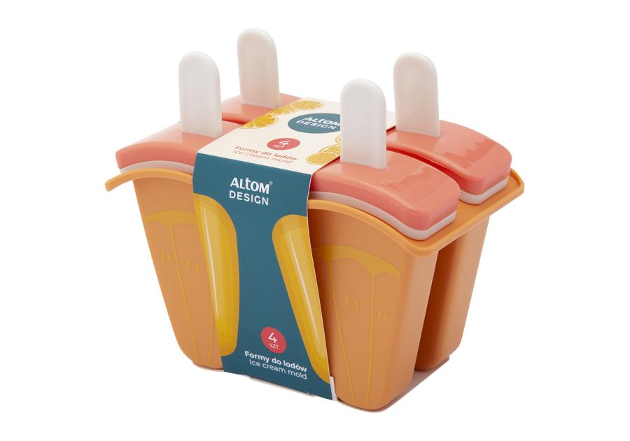 Zdjęcie: Komplet 4 foremek do lodów pomarańcza 13x7x11 cm ALTOM DESIGN