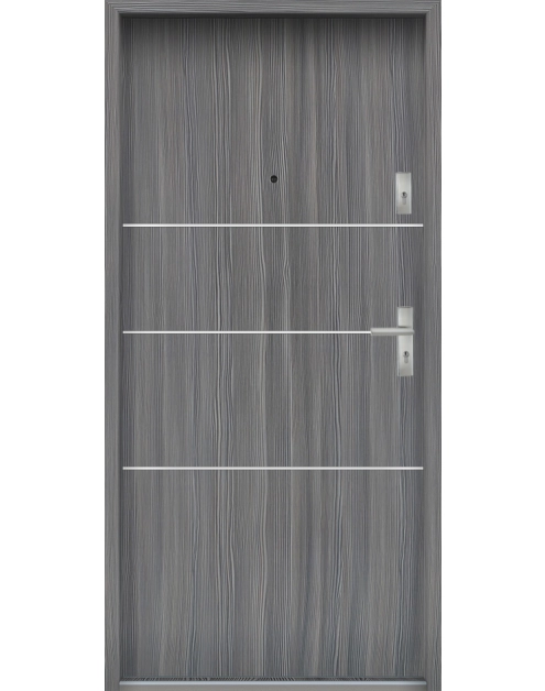 Zdjęcie: Drzwi wejściowe do mieszkań Bastion A-66 Mokka 80 cm lewe OSPŁ KR CENTER