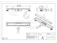 Zdjęcie: Odpływ liniowy dwustronny Duplex (pod płytkę / Virgin) - 70 cm BALNEO