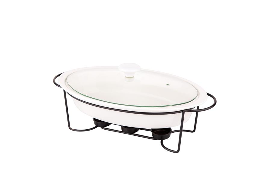 Zdjęcie: Naczynie do zapiekania Regular owalne 1400 ml na pogrzewaczu w kolorze czarnym ALTOM DESIGN