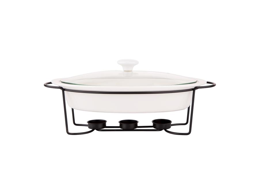 Zdjęcie: Naczynie do zapiekania Regular owalne 1400 ml na pogrzewaczu w kolorze czarnym ALTOM DESIGN