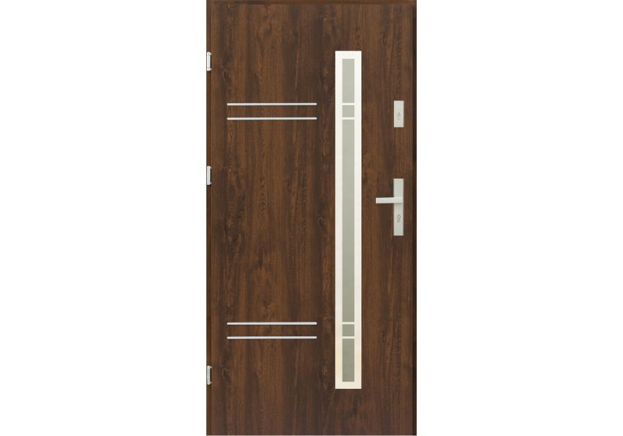 Zdjęcie: Drzwi zewnętrzne Jowisz Grand1 90L nut DOORPOL