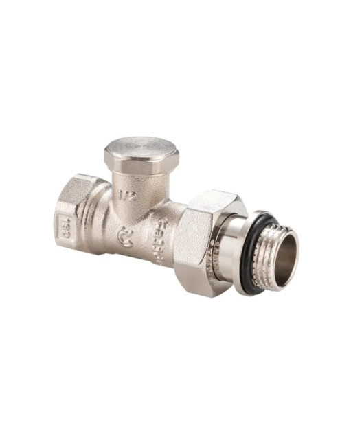 Zdjęcie: Zawór na zawieszce grzejnikowy powrotny prosty 1/2" o-ring CALIDO