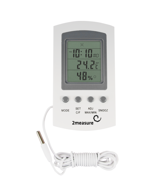 Zdjęcie: Stacja pogody - termometr/higrometr z zegarem 2MEASURE
