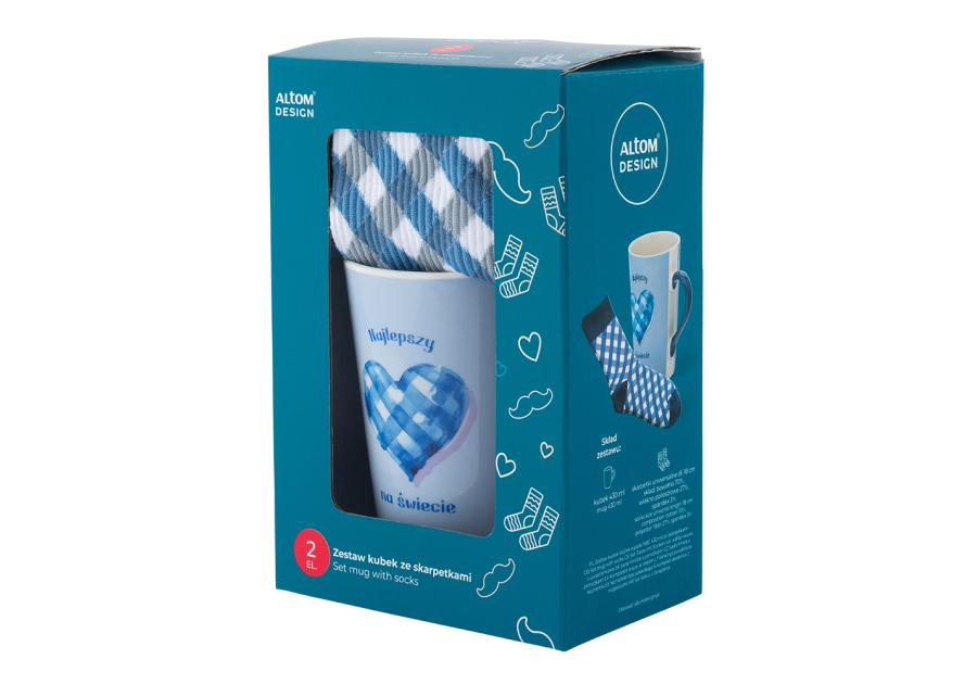 Zdjęcie: Zestaw kubek stożek wysoki 430 ml ze skarpetkami ALTOM DESIGN