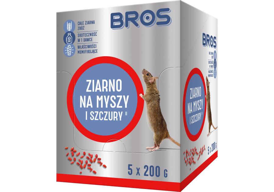 Zdjęcie: Ziarno na myszy i szczury 1 kg BROS