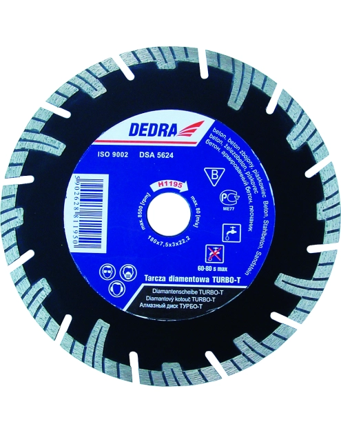 Zdjęcie: Tarcza Turbo-T 250x25,4 mm DEDRA