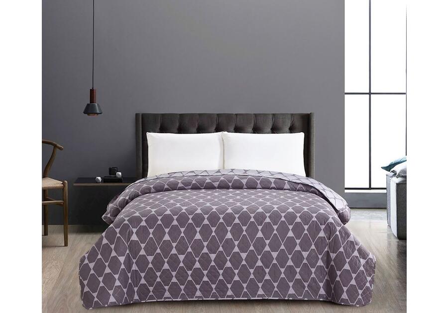 Zdjęcie: Narzuta Rhombuses szary+ciemnoszary 170x210 cm DECOKING