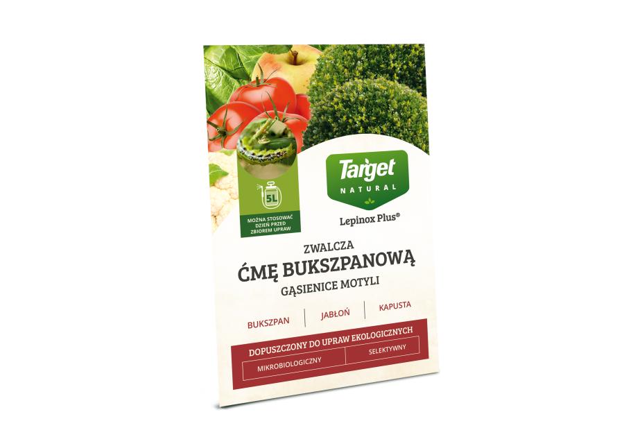 Zdjęcie: Preparat do zwalczania ćmy bukszpanowej i gąsienic motyli Lepinox Plus 0,01 kg TARGET