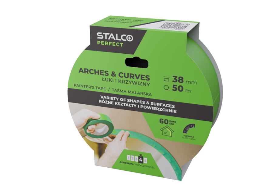 Zdjęcie: Taśma malarska do łuków i krzywizn 38 mm x 50 m PERFECT