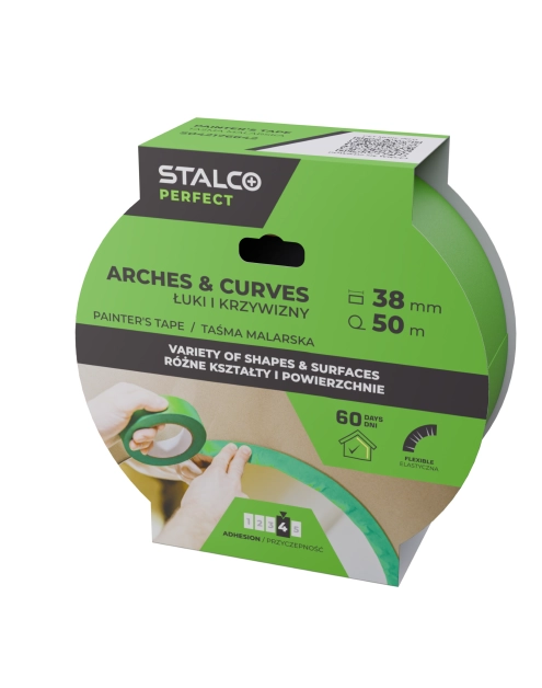 Zdjęcie: Taśma malarska do łuków i krzywizn 38 mm x 50 m PERFECT
