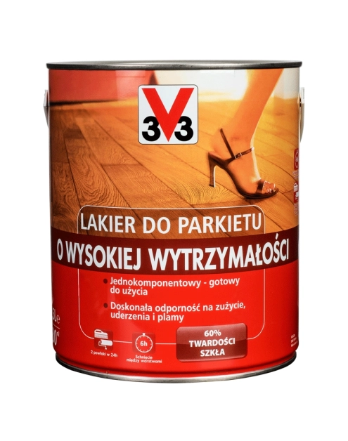 Zdjęcie: Lakier do parkietu o wysokiej wytrzymałości mat 2,5 L V33