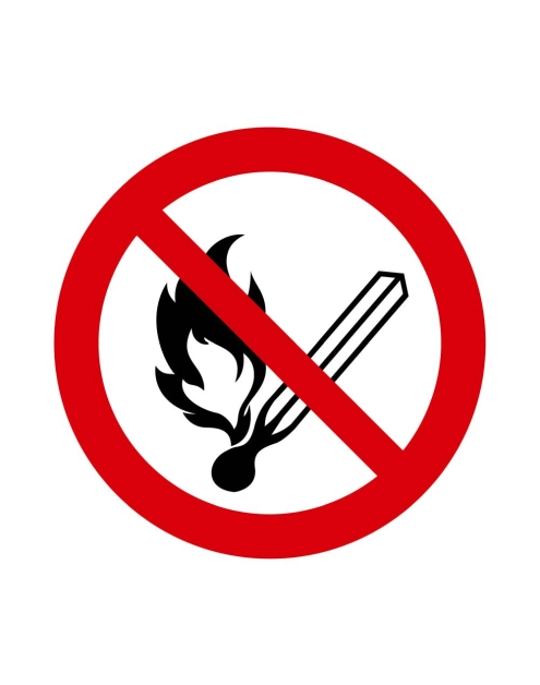 Zdjęcie: Oznaczenie "Zakaz używania otwartego ognia" 15x15 cm METRO