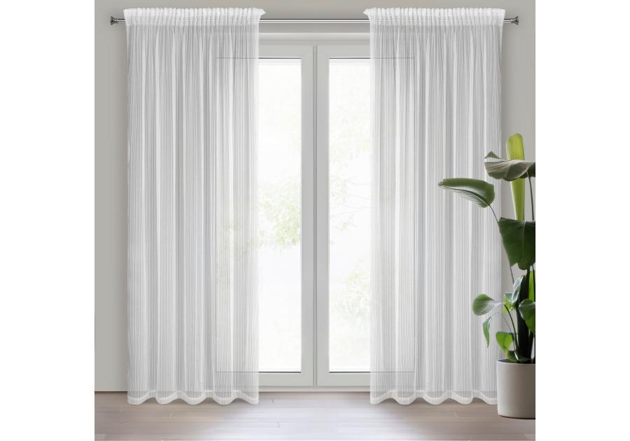 Zdjęcie: Firana gotowa Noelia na taśmie 140x270 cm biały EUROFIRANY