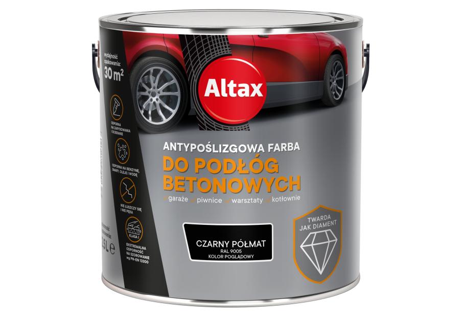 Zdjęcie: Farba do podłóg betonowych 2,5 L czarny półmat ALTAX