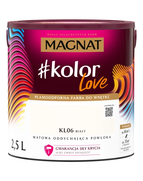 Zdjęcie: Farba KLove KL06 biały 2,5L MAGNAT