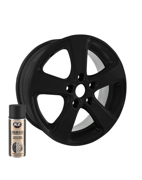 Zdjęcie: Guma w sprayu 400 ml Color Flex czarny mat K2