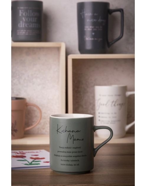 Zdjęcie: Kubek prosty 400 ml kochana mamo dekoracja B ALTOM DESIGN