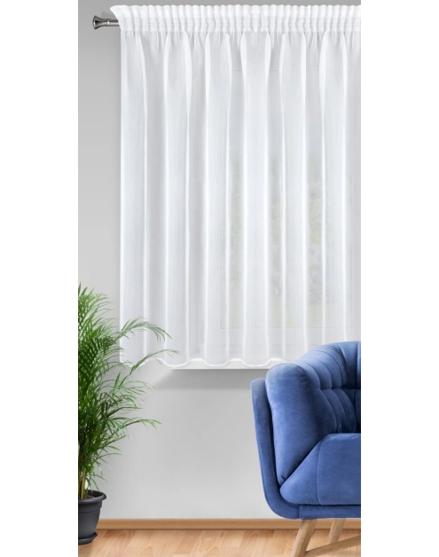 Zdjęcie: Firana gotowa Mirea na taśmie 350 x 150 cm biały EUROFIRANY