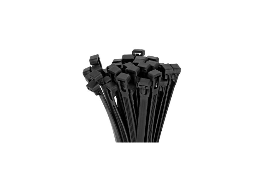 Zdjęcie: Opaski nylonowe demontowalne czarne 7,6 x 540 mm STALCO PERFECT