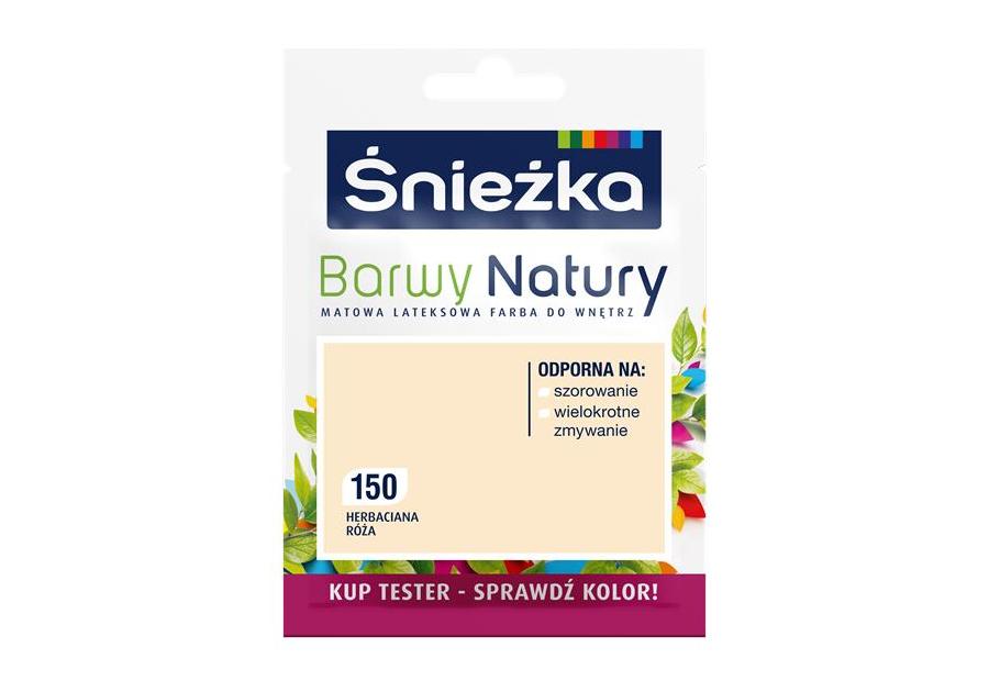 Zdjęcie: Tester koloru Barwy Natury herbaciana róża 150 25 ml ŚNIEŻKA