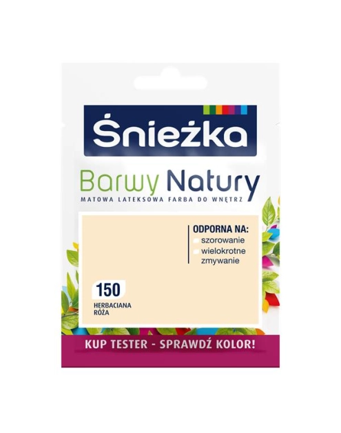 Zdjęcie: Tester koloru Barwy Natury herbaciana róża 150 25 ml ŚNIEŻKA