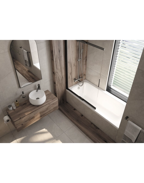 Zdjęcie: Deszczownia Titanium z baterią wannową termostatyczną DEANTE