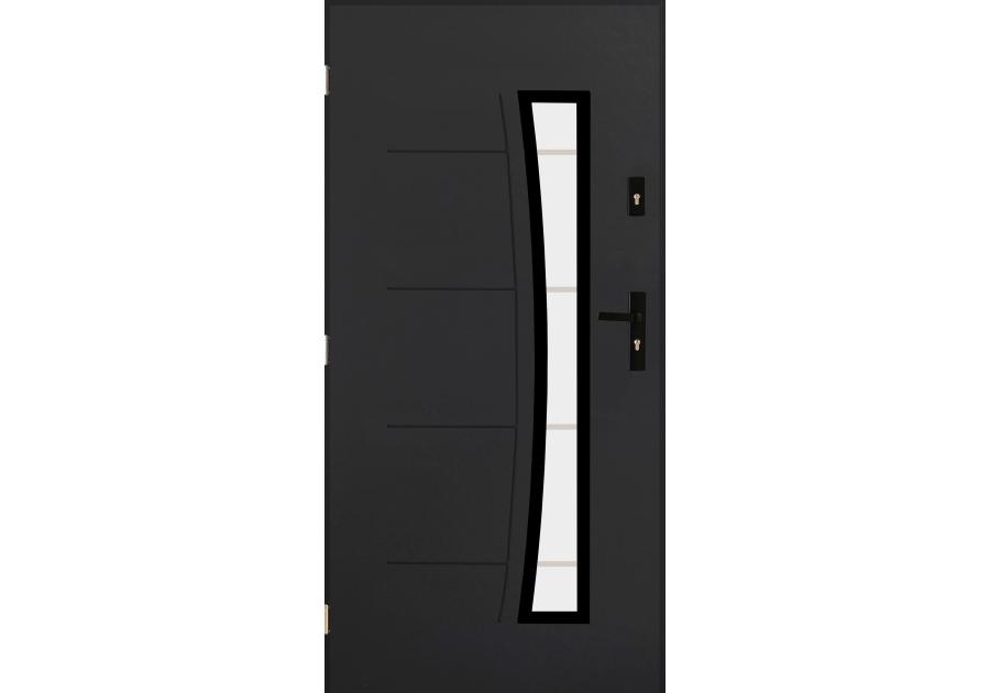 Zdjęcie: Drzwi zewnętrzne boliwia  antracyt 80l komplet ENTRYLINE