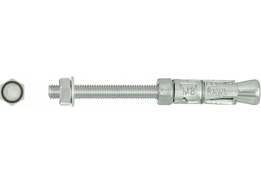 Zdjęcie: Kotwa Rawlbolt z prętem i nakrętką do betonu R-RBP 8x10 mm 50 sztuk RAWLPLUG