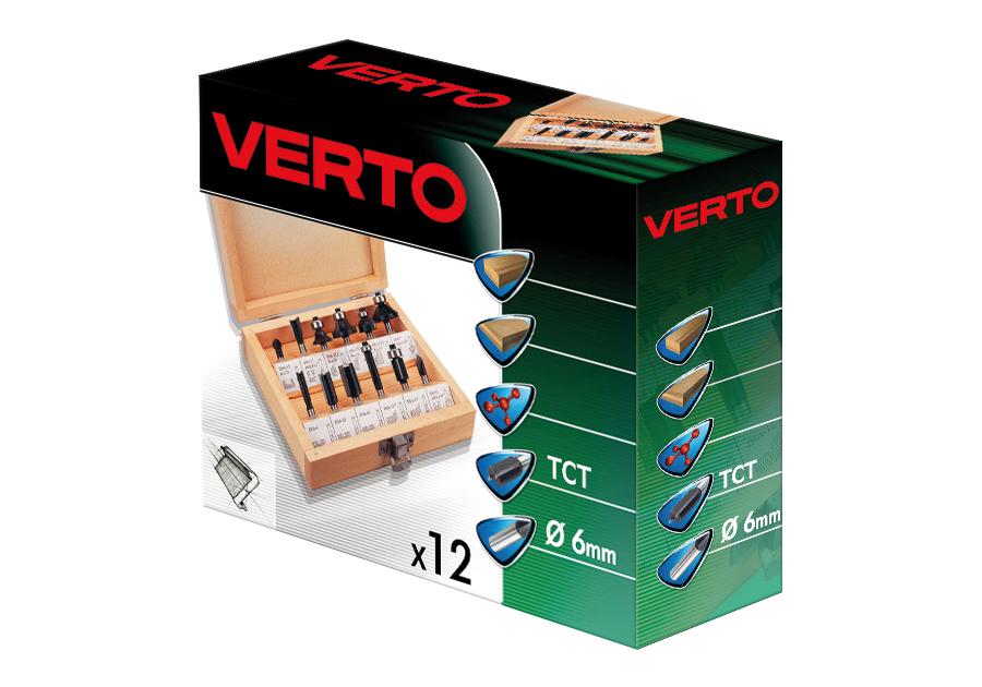 Zdjęcie: Frezy widiowe, trzpień 6 mm, zestaw 12 szt. VERTO
