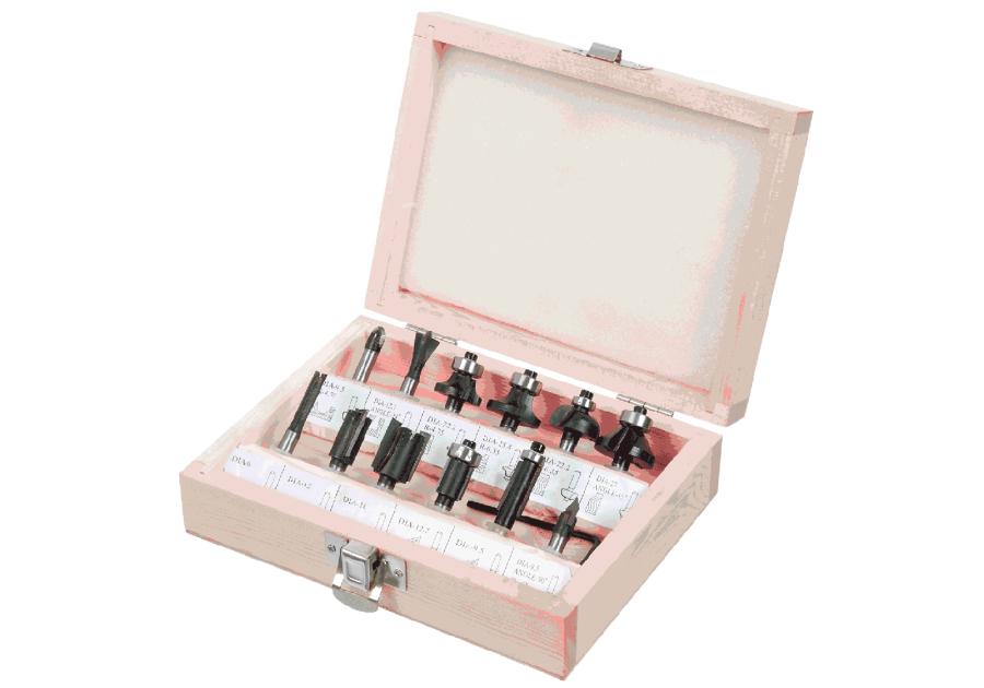 Zdjęcie: Frezy widiowe, trzpień 6 mm, zestaw 12 szt. VERTO