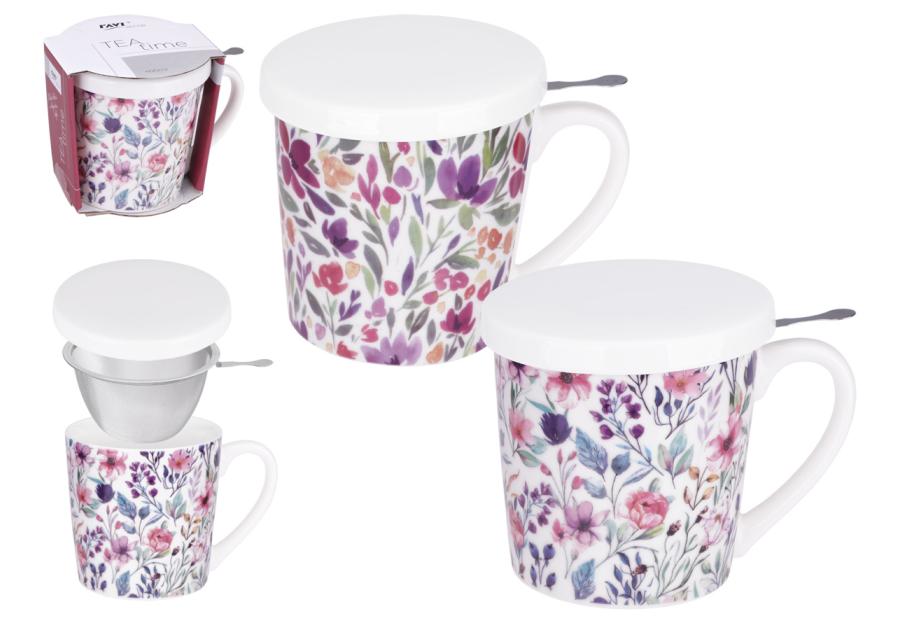 Zdjęcie: Kubek z zaparzaczem Tea time 400 ml z porcelany New Bone 81443 RAVI