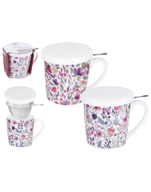 Zdjęcie: Kubek z zaparzaczem Tea time 400 ml z porcelany New Bone 81443 RAVI