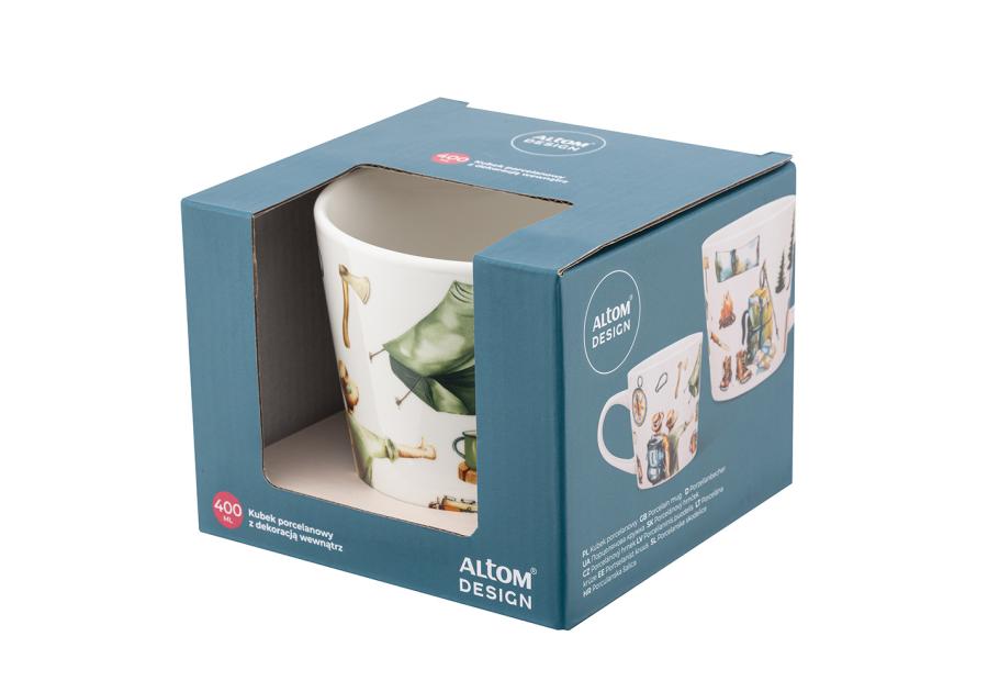 Zdjęcie: Kubek stożek 400 ml dekoracja podróżnik ALTOM DESIGN