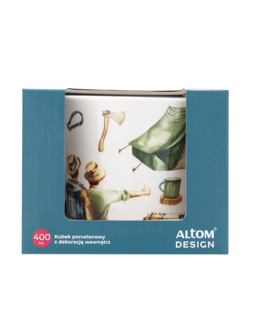 Zdjęcie: Kubek stożek 400 ml dekoracja podróżnik ALTOM DESIGN