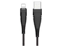 Zdjęcie: Kabel USB - lightning wzmacniany czarny 1 m LB0154 LIBOX