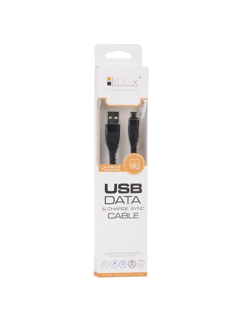 Zdjęcie: Kabel USB - lightning wzmacniany czarny 1 m LB0154 LIBOX